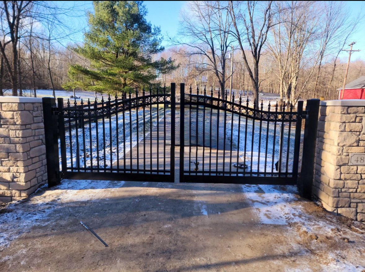 Custom driveway gate installation in Oakland County Michigan