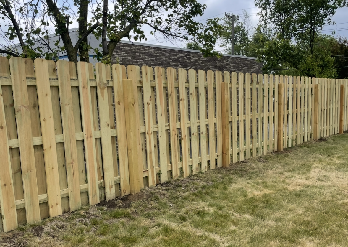 Backyard wood fencing in Rochester Hills Michigan