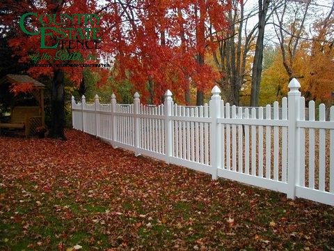 White PVC fence installation in Oakland County Michigan