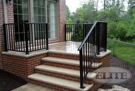 Steel railing installation in Rochester Hills Michigan